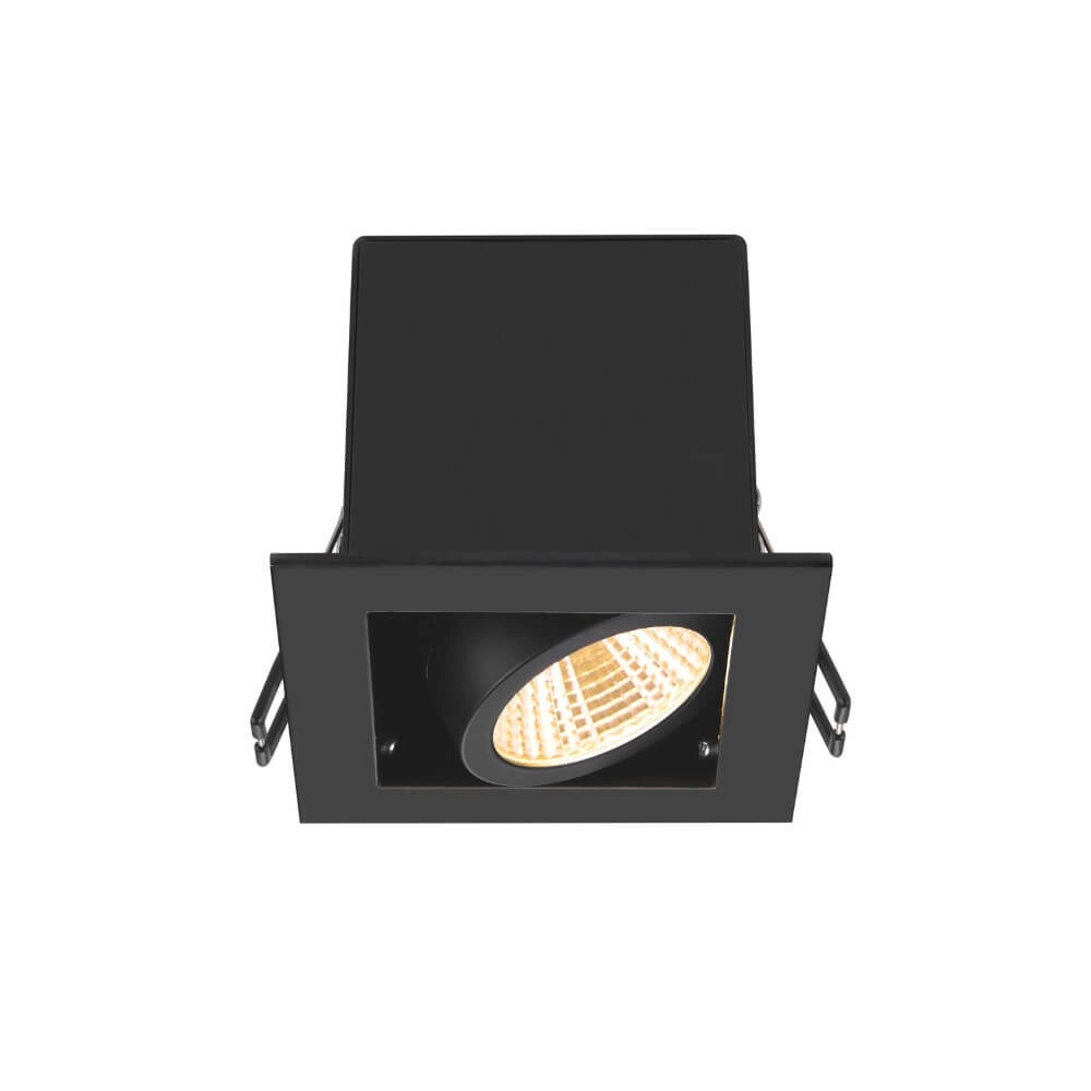 Square LED recessed spotlight Kadux Single 1x Led - black - 3000K