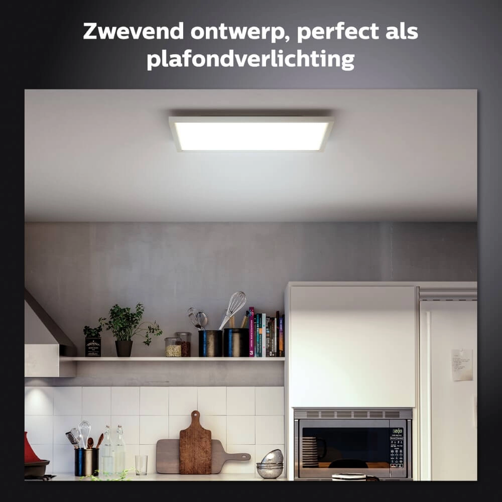 Square ceiling lamp Hue Aurelle - White Ambiance 60cm White Philips 8719514382640
