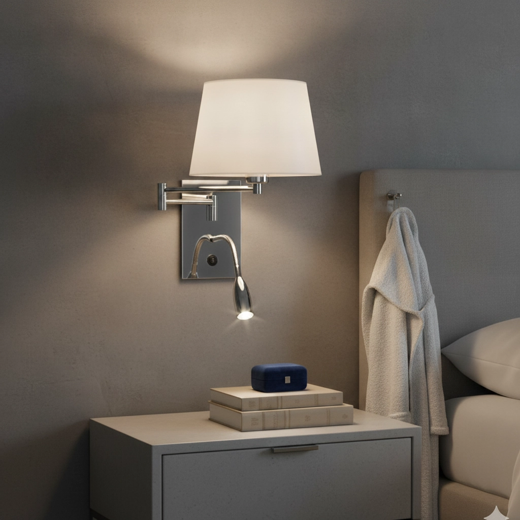 Wall lamp Cingo chrome with white