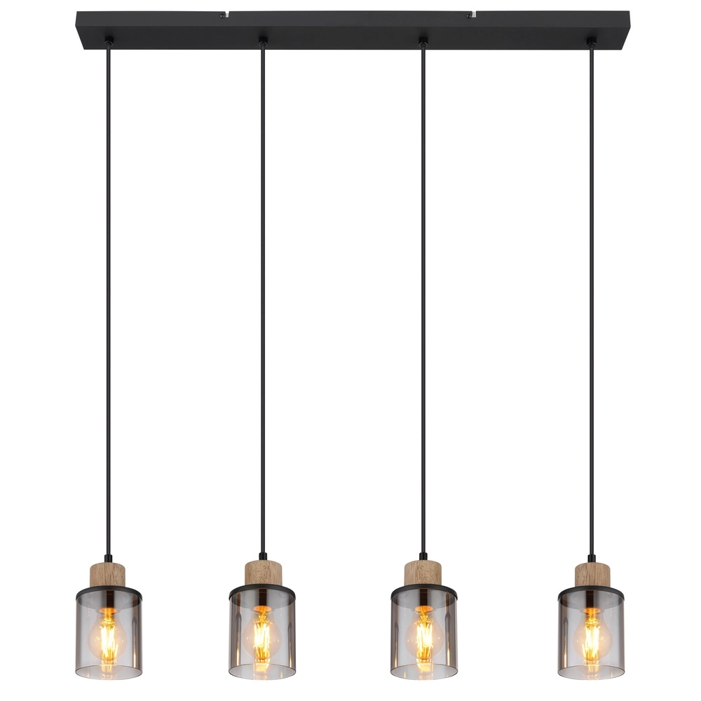 4-light pendant lamp Reid Black Globo 9007371445264