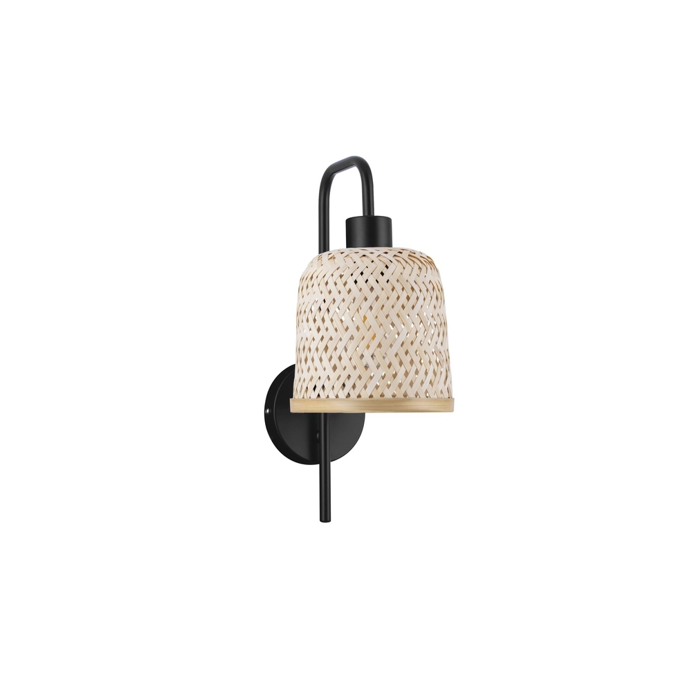 Wall lamp Intra black with bamboo cap Lyora 5212017454812