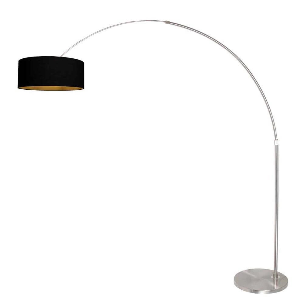 Arc lamp Sparkled Light metal with black shade Steinhauer 8712746175516