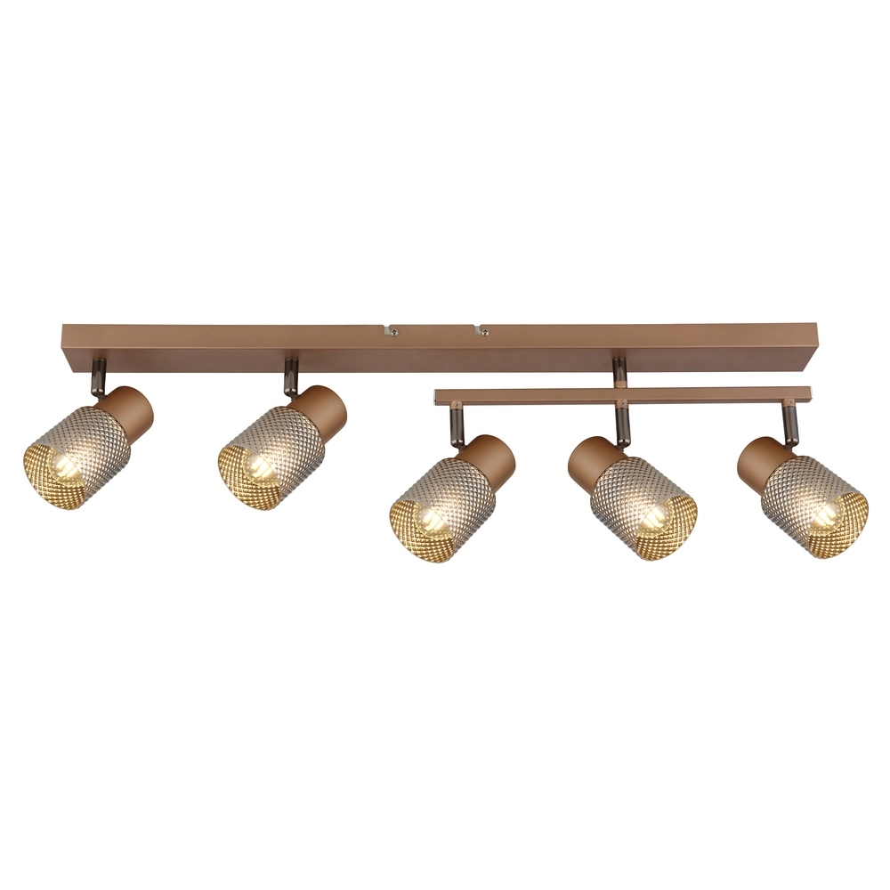 Ceiling lamp Satella 5-light coffee brown Globo 9007371471577
