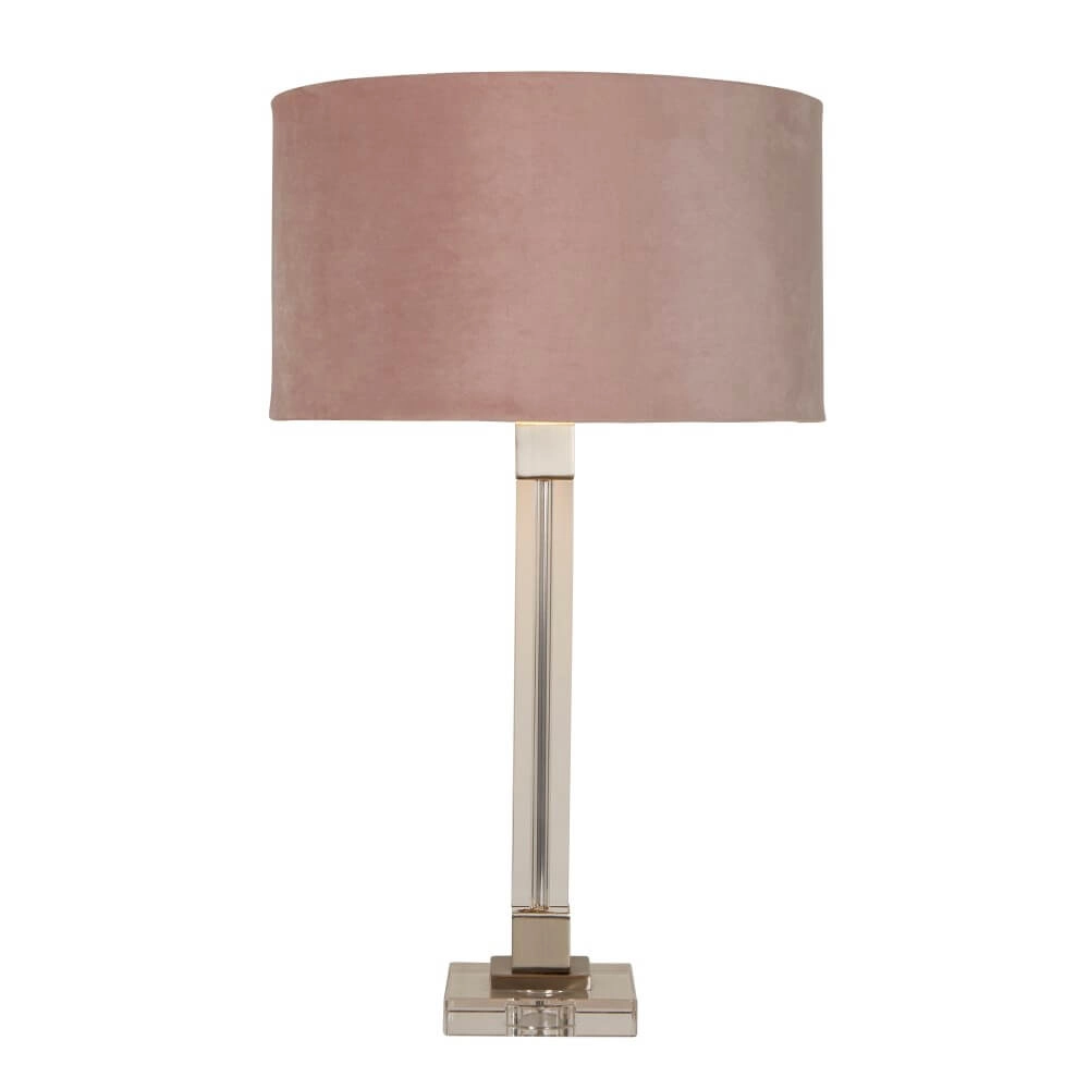Design table lamp Scarborough Gold with pink shade