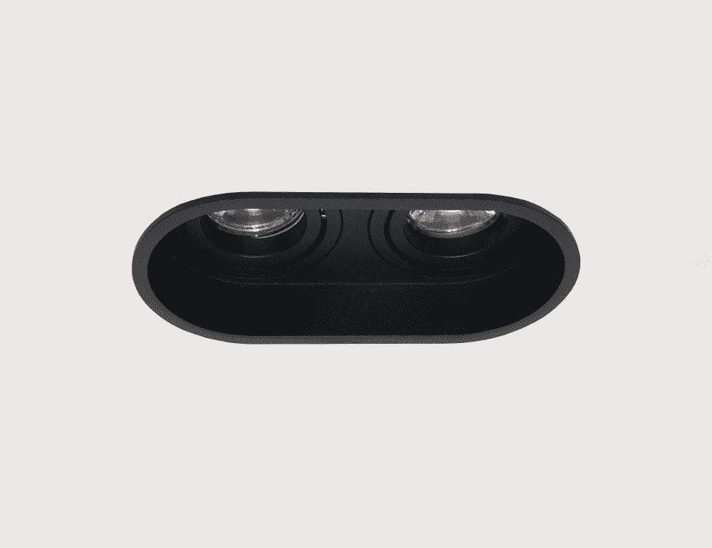 2-light recessed spot Rex black