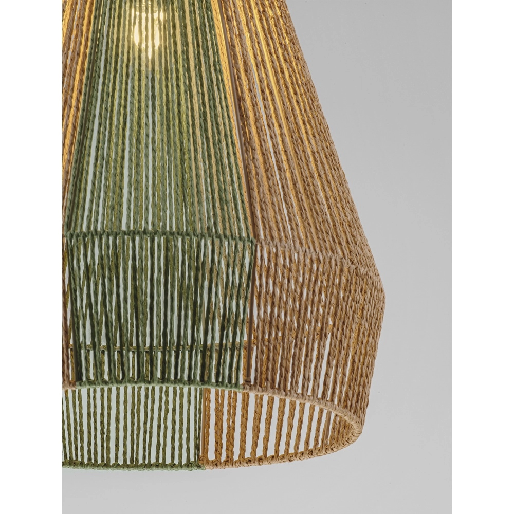 Pendant lamp Dena Ø 39cm brown with green Lyora 5212017477309