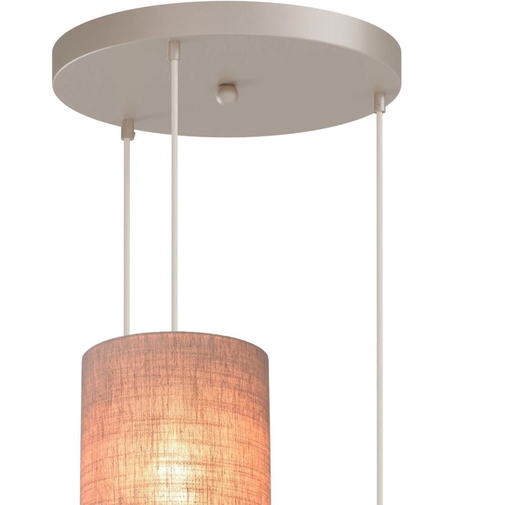 3-light pendant lamp Lisbourg beige terra with beige grey shade Masterlight