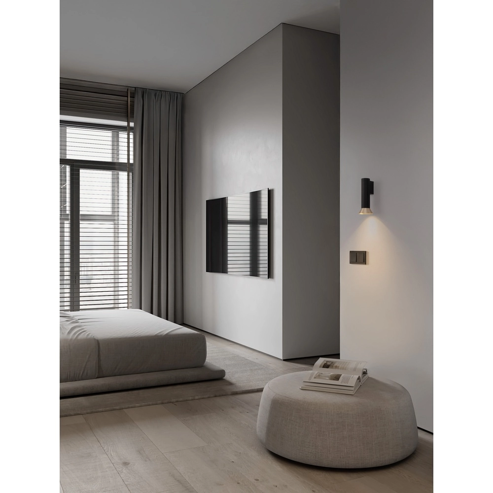 Wall spotlight Luvia black with gold Lyora 5212017475558