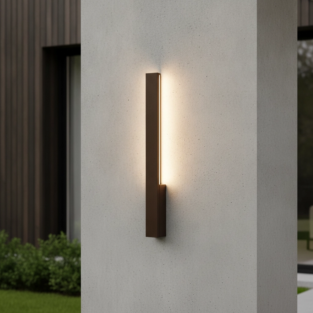 Sleek wall lamp Isos Rust brown 61cm Lyora 5212017472380