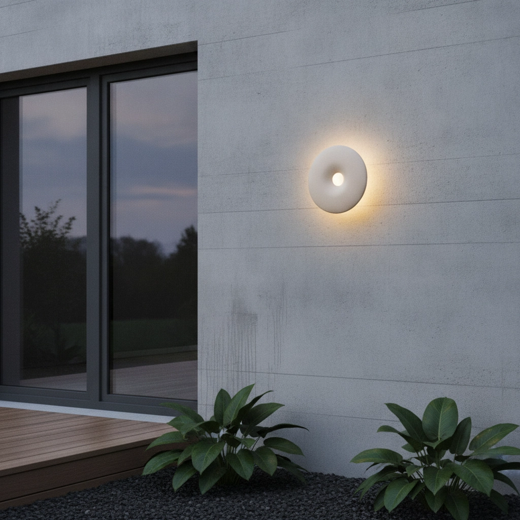 Unique wall lamp Splash round sand brown