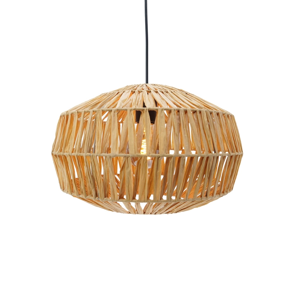 Rattan pendant lamp Sheldon Ø 38cm
