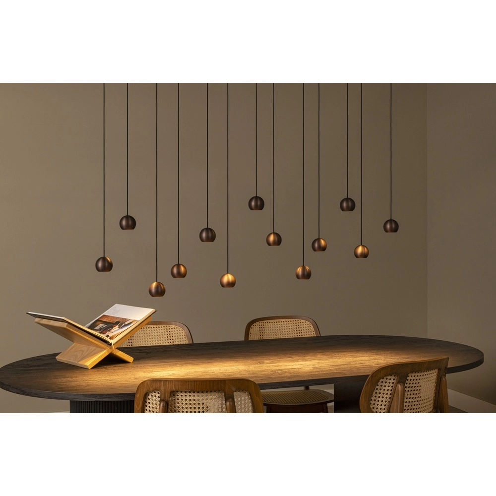 Design pendant lamp Montana 13-light coffee brown Premium by Lucide 5411212680150