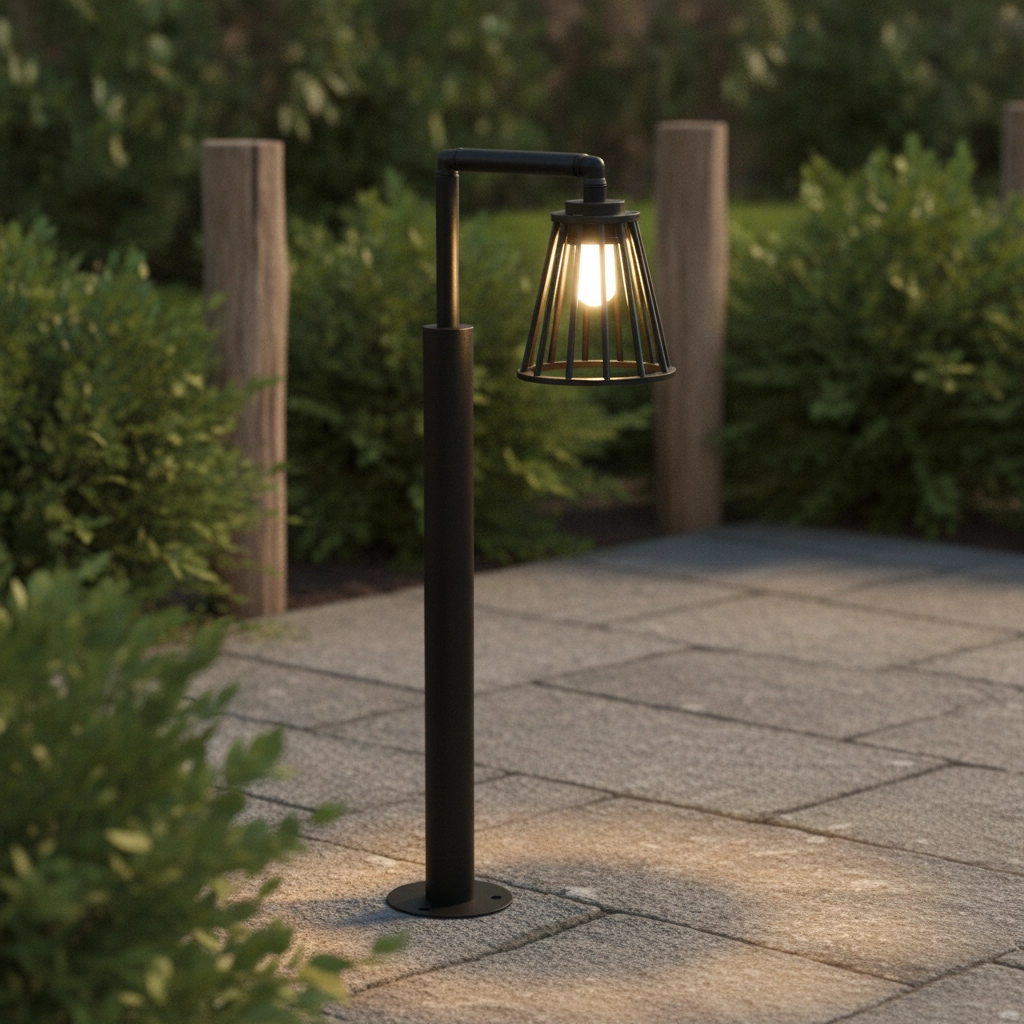 Black garden lamp Carina design