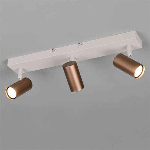 Surface-mounted spot Taryn 3-light mocha brown