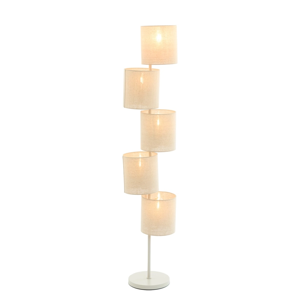 Floor lamp Benigno with 5 sand hoods Light & Living 8717807761325