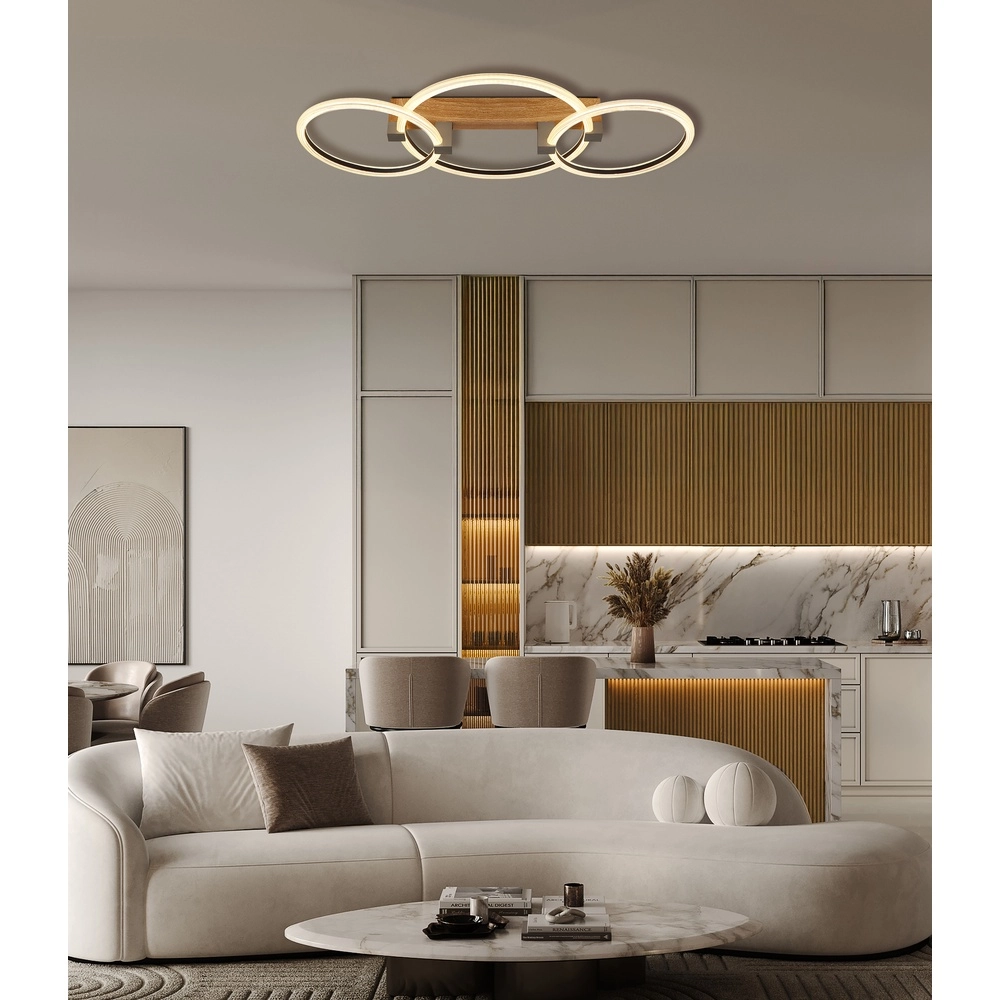 Wooden ceiling lamp Fletcher Design Globo 9007371580293