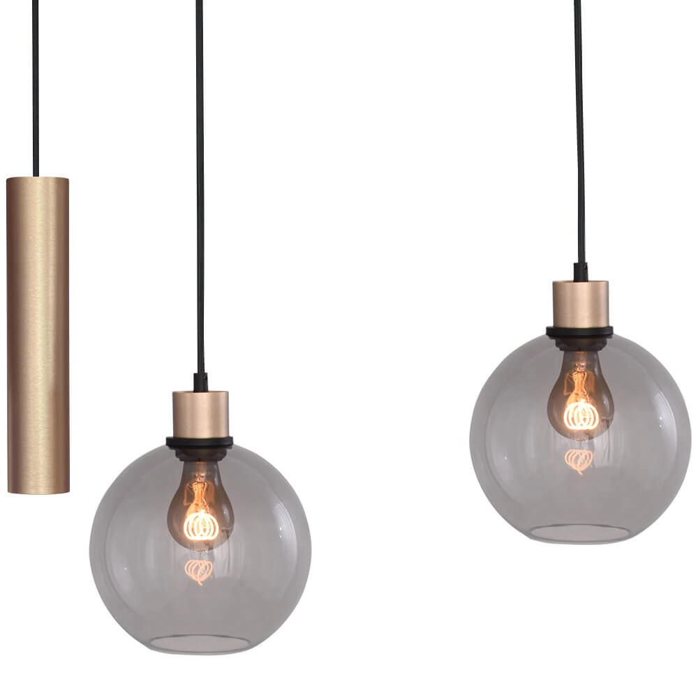 Hanging lamp Lazise 4x Ø 20cm and 2x GU10 gold Masterlight 8718121303024