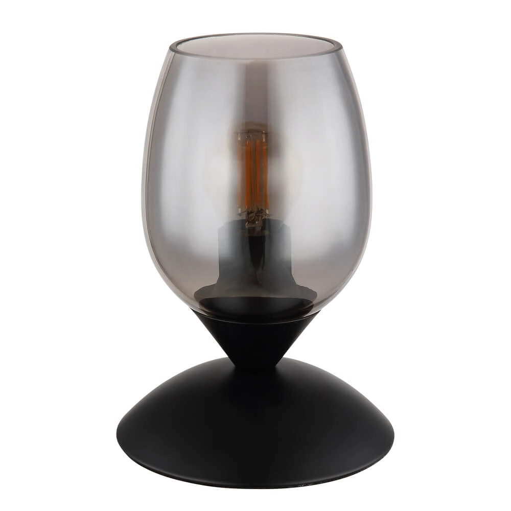 Table lamp Kuwaita black with smoke glass Globo 9007371452989
