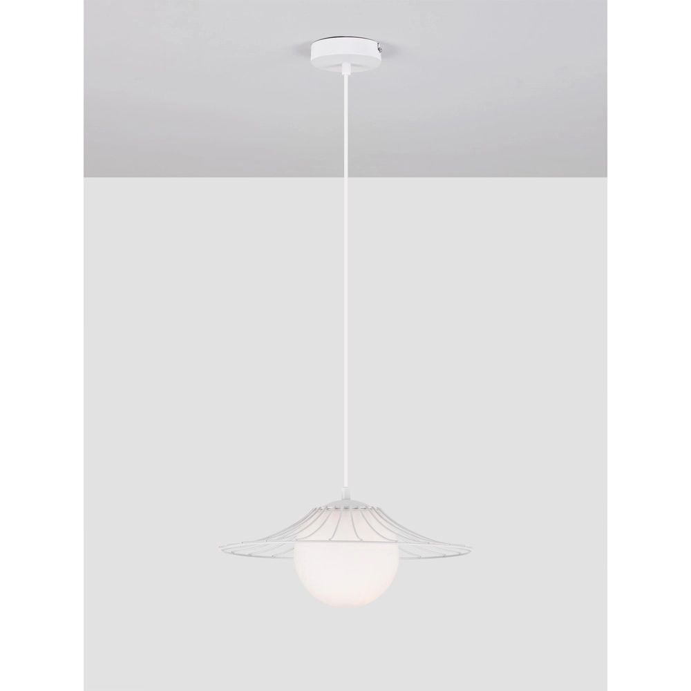 White pendant lamp Fly Ø 36cm