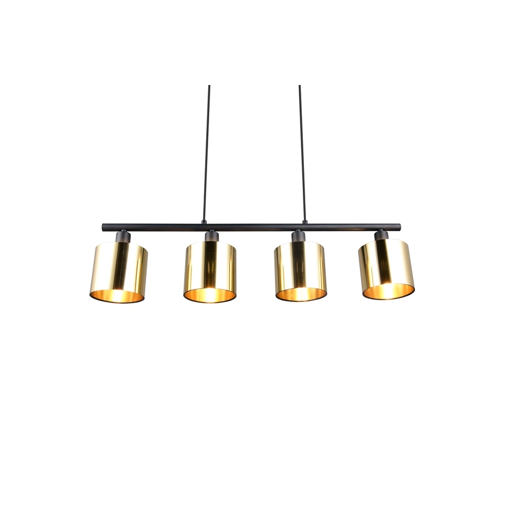 Pendant lamp Jason black with gold 3-lights Trio 4017807641165