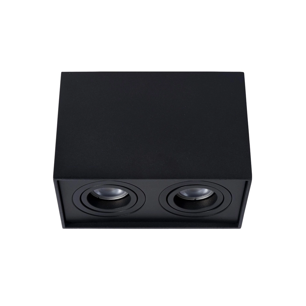 Surface-mounted ceiling spot Tube Rectangle Black