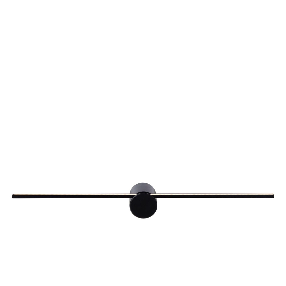 Sleek bathroom wall lamp Mizar IP44 60cm black Lucide 5411212126924