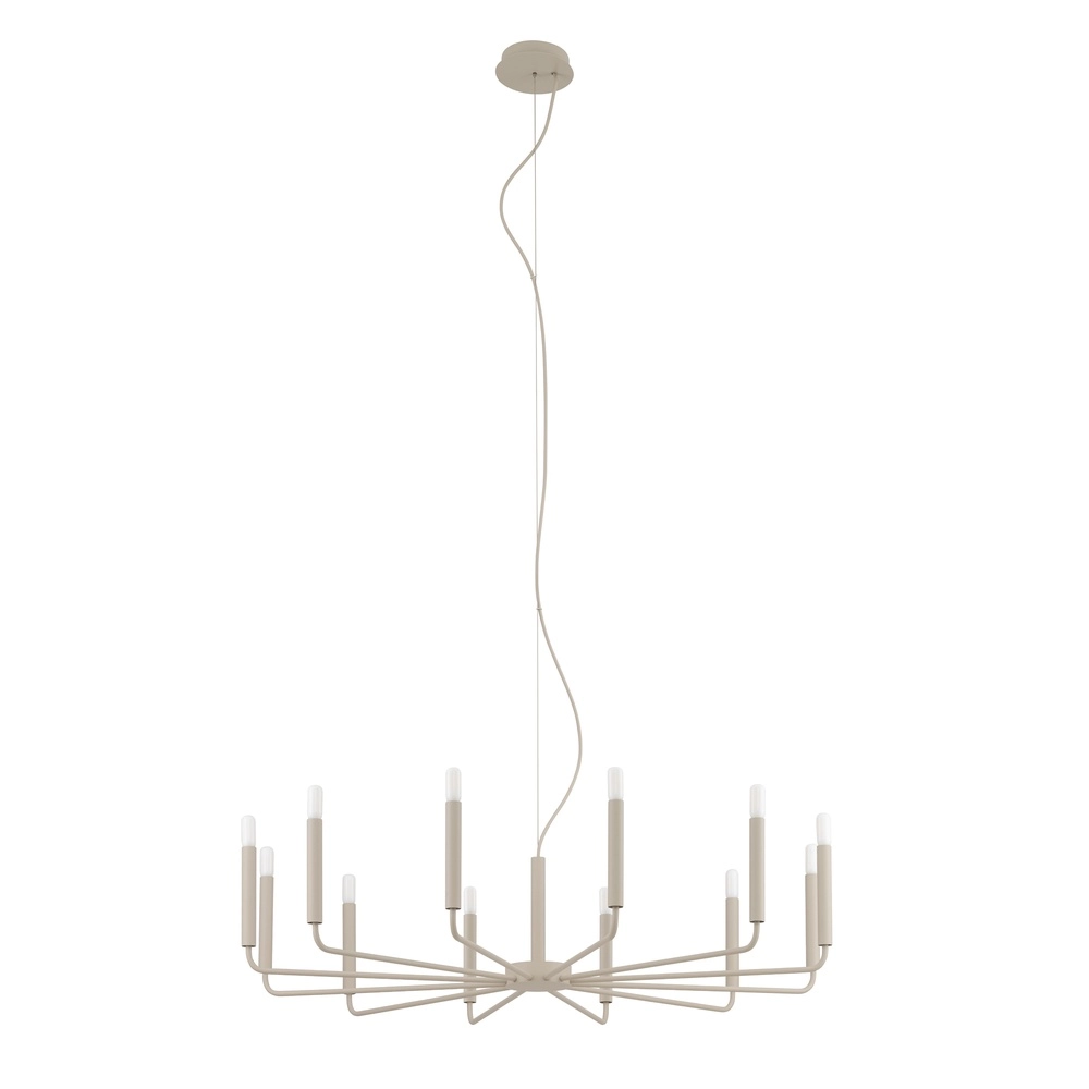 Modern chandelier Orto sand brown Ø 103cm