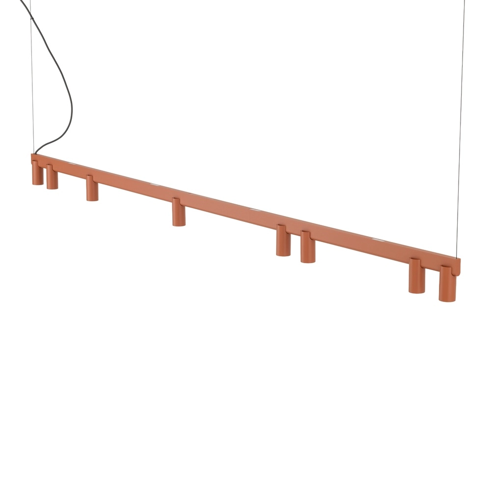 Design pendant lamp Fourty 8-light terracotta