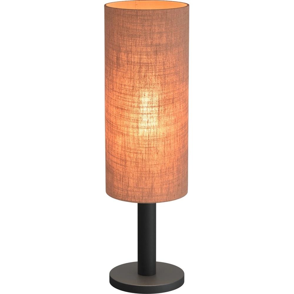 Table lamp Lisbourg Black with tan beige hood