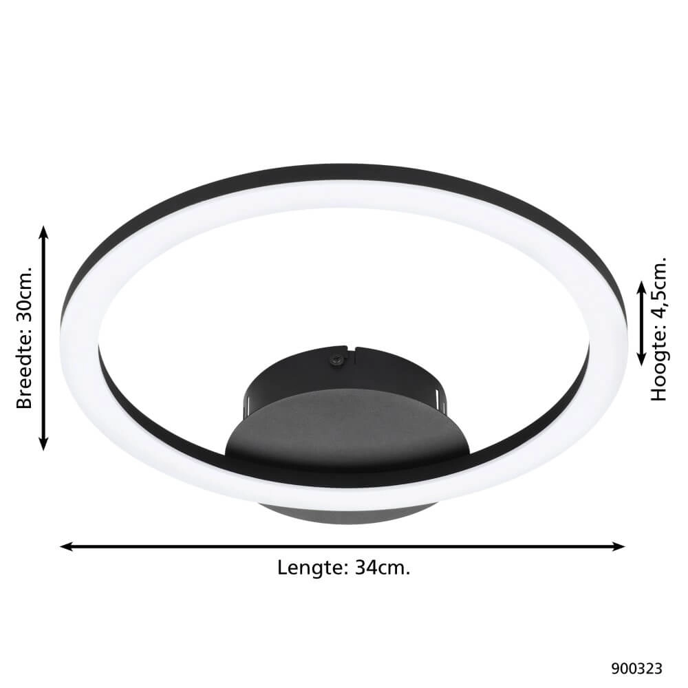 Ceiling lamp Zigbee Parrapos-Z 34x30cm black Eglo 9008606231263