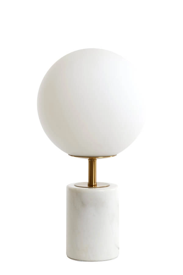 Design table lamp Medina white with gold 47cm Light & Living 8717807650902