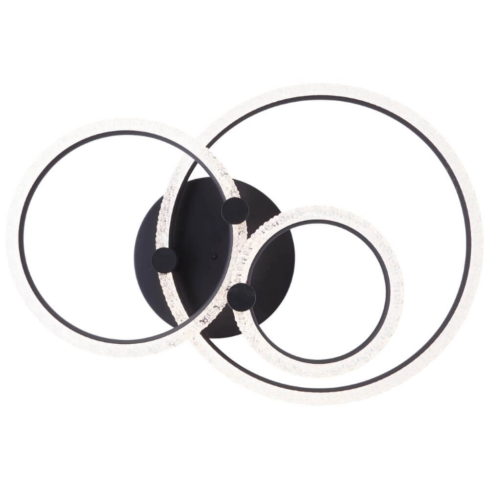 Round ceiling lamp Aydin black Brilliant 4004353442087