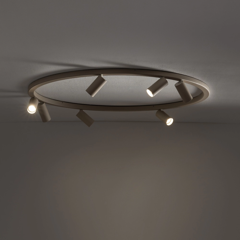Circle surface-mounted spotlights Fourty 7x GU10 - beige Lyora 5903139119481