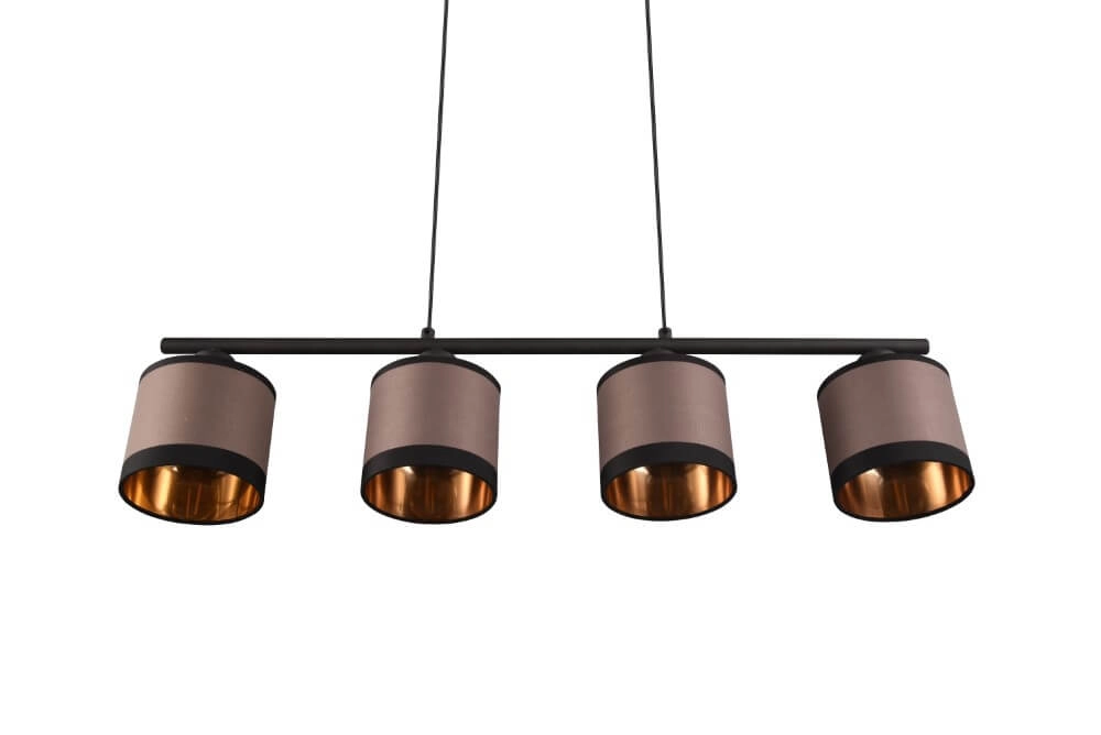 Hanging lamp Davos taupe 4-light Trio 4017807574333