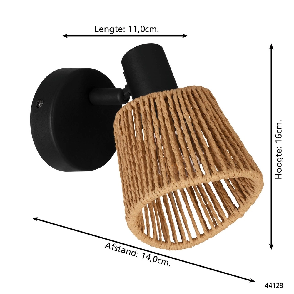Rattan wall lamp Keelby ankle Eglo 9002759441289