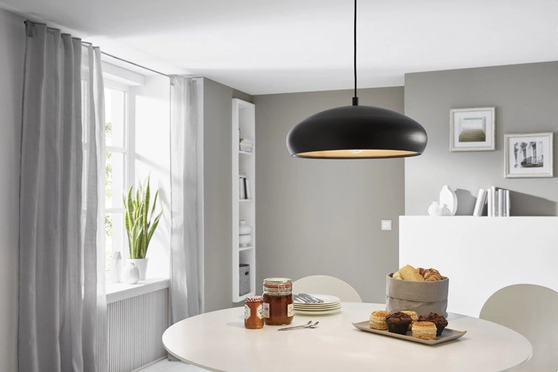 Country Pendant Lamp Mogano 1 40cm black with copper Eglo 9002759946050