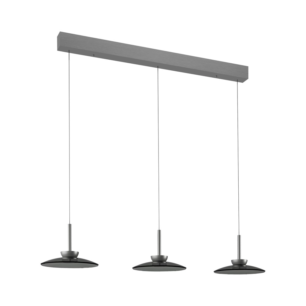 3L dining table pendant lamp Pure Moon Platinum-plated with smoke glass Paul Neuhaus 4012248386309