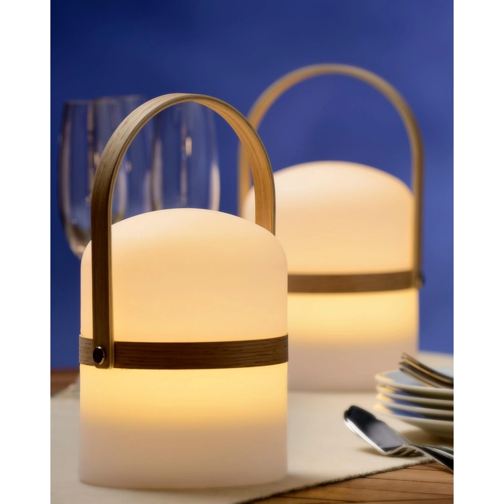 Rechargeable table lamp Joe IP44 white Lucide 5411212061201