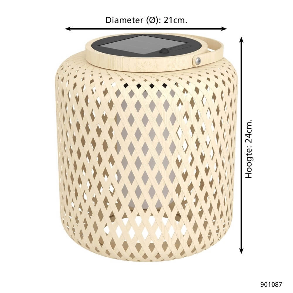 Solar table lamp Marliano Rattan Diamonds Eglo 9008606297948