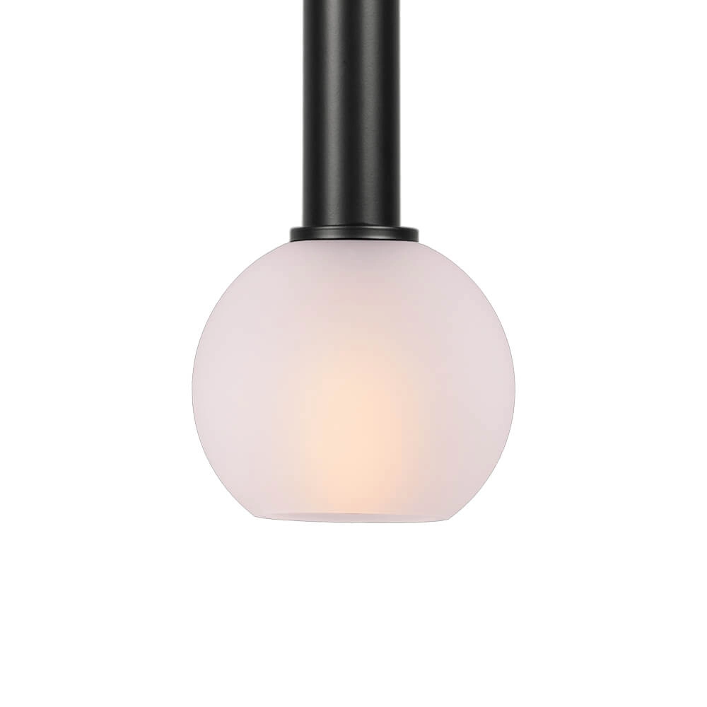 Hanging lamp Ø 15cm Bella 2 Black with matt white glass Masterlight 8718121334325