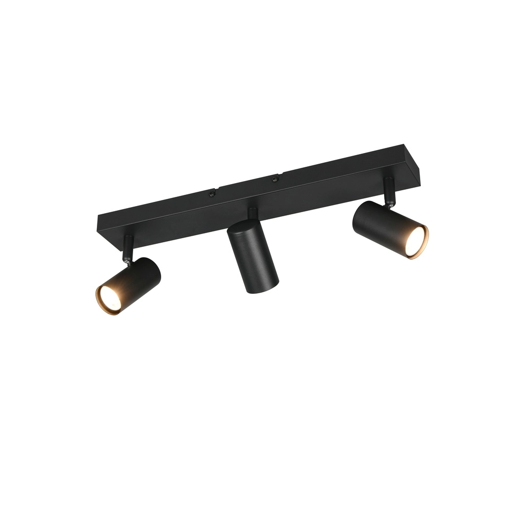 Surface-mounted spot Taryn 3-light black Trio 4017807685596