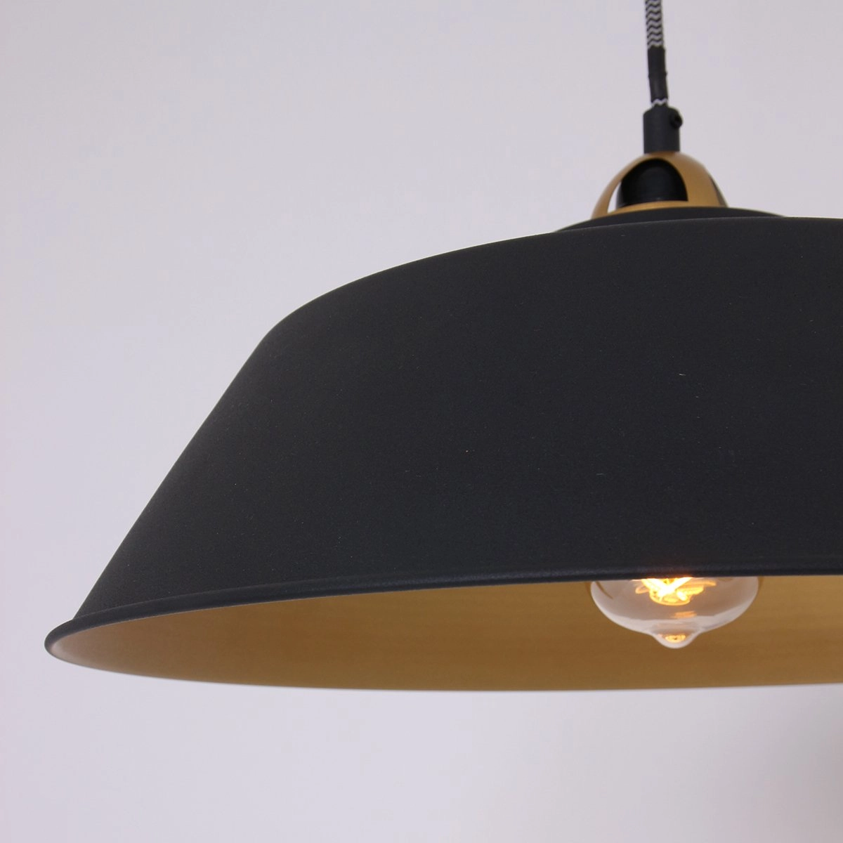Pendant lamp Mexlite black with gold Steinhauer 8712746114706