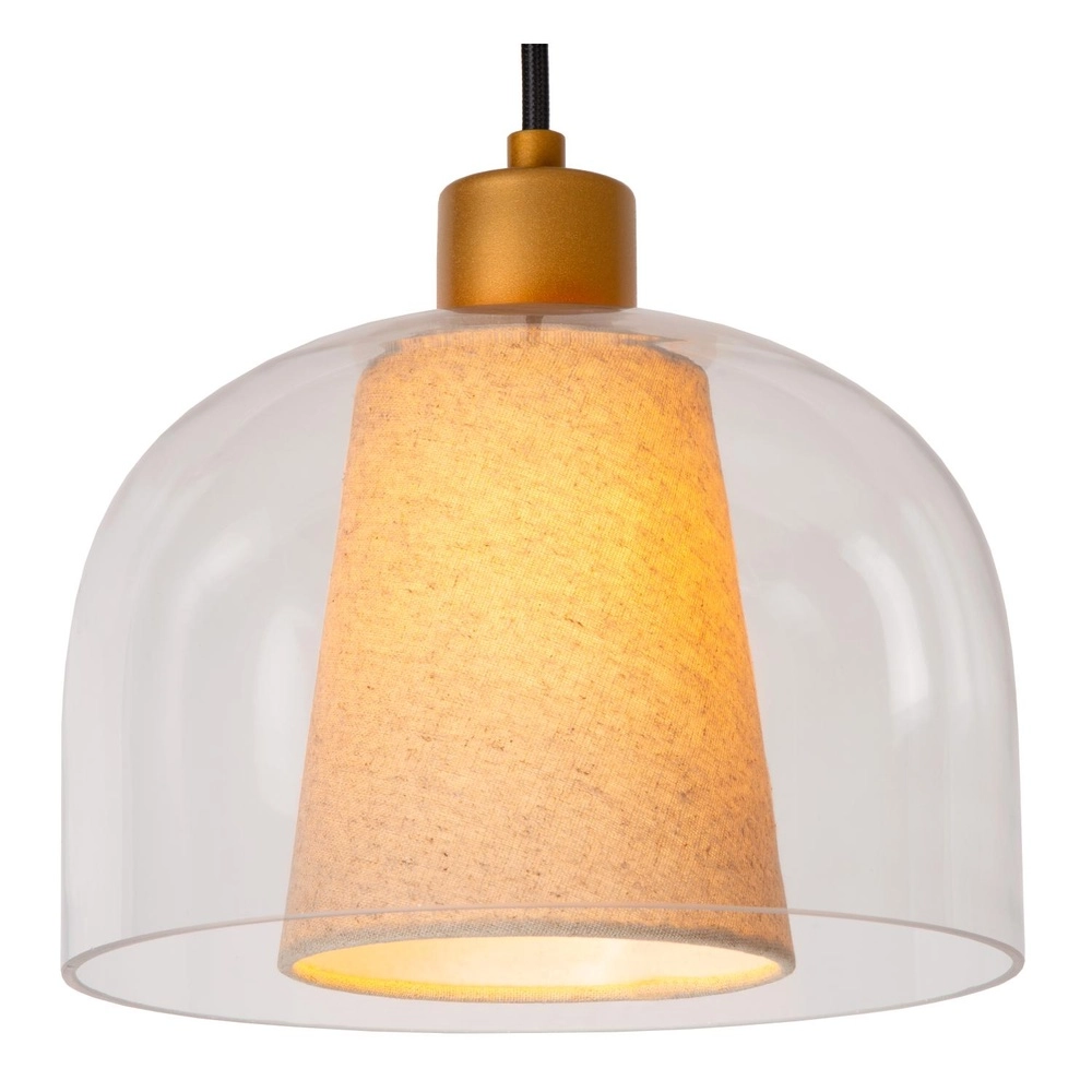 Design pendant lamp Gunhild 3-light gold round Lucide 5411212303363