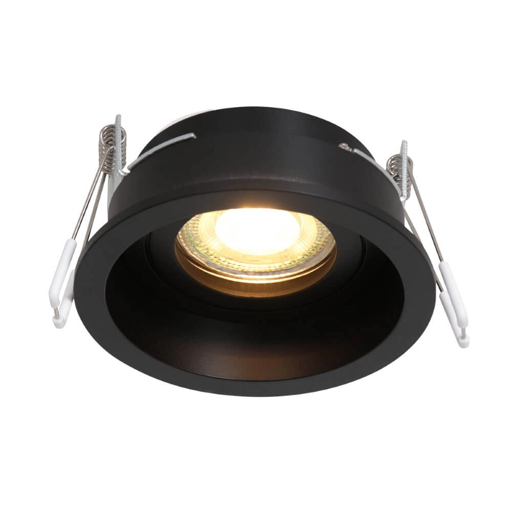 Black recessed spotlight Pelite spot Ø 10cm