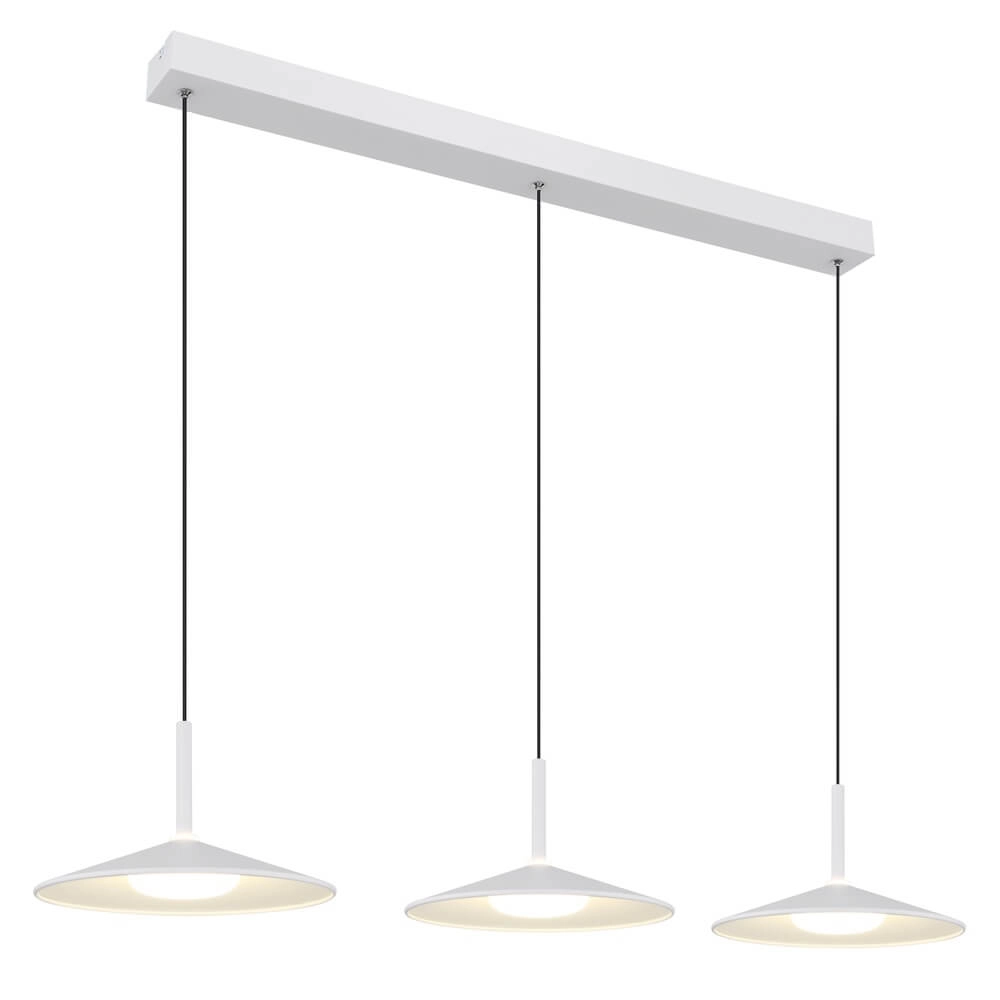 White pendant lamp Lampone 3-light design