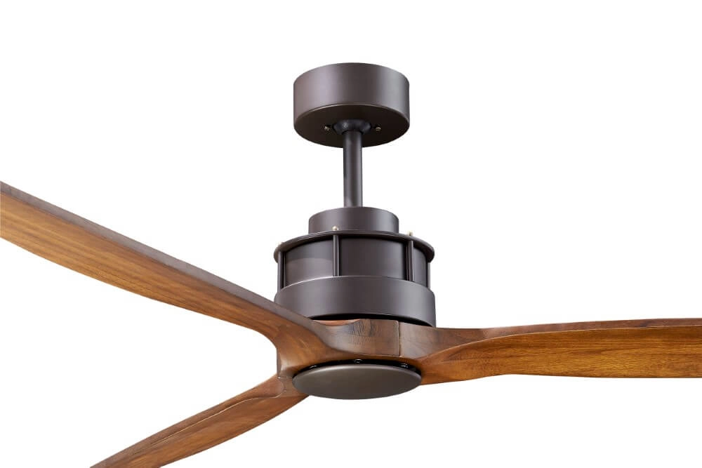Wooden ceiling fan with bronze Airfusion Akmani Ø 152cm Beacon 9333509224280