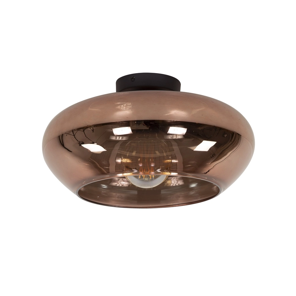 Glass ceiling lamp Elevate Ø 40cm - copper glass Lyora 8716803512085