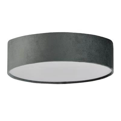 Ceiling lamp Drum Pleat 38cm velvet anthracite Searchlight 5053423187204