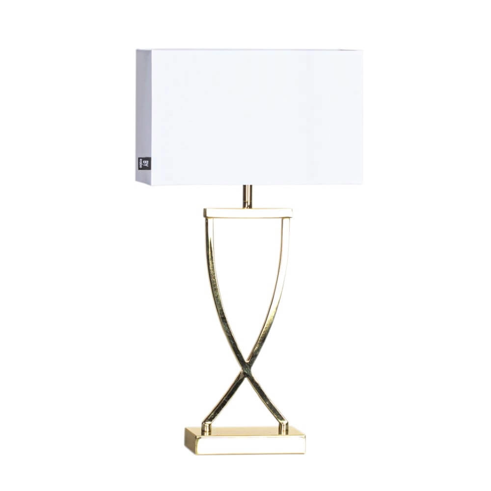Table lamp Omega brass white 52cm