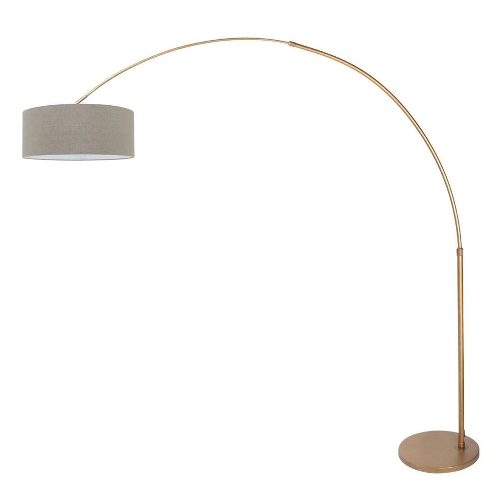 Golden arc lamp Sparkled Light with grey hood Steinhauer 8712746189780